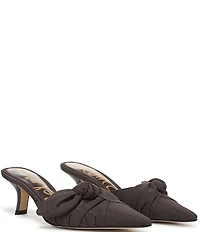 Sam Edelman Bex Silk Bow Detail Pointed Toe Dress Mules