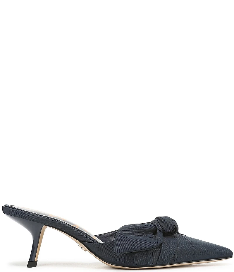 Sam Edelman Bex Silk Bow Detail Pointed Toe Dress Mules
