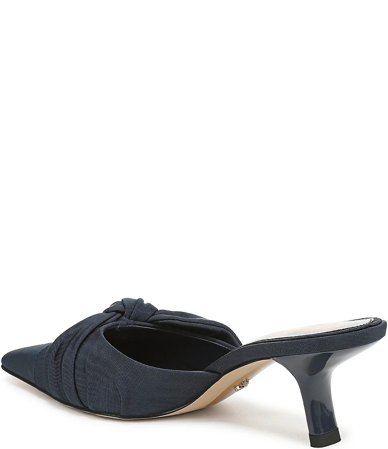 Sam Edelman Bex Silk Bow Detail Pointed Toe Dress Mules