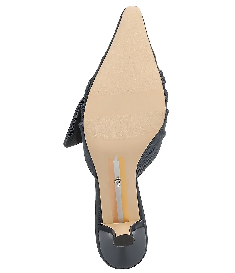 Sam Edelman Bex Silk Bow Detail Pointed Toe Dress Mules