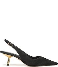 Sam Edelman Bianka Calf Hair Pointed Toe Metallic Heel Slingback Pumps