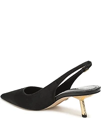 Sam Edelman Bianka Calf Hair Pointed Toe Metallic Heel Slingback Pumps