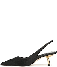 Sam Edelman Bianka Calf Hair Pointed Toe Metallic Heel Slingback Pumps