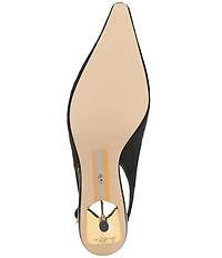 Sam Edelman Bianka Calf Hair Pointed Toe Metallic Heel Slingback Pumps