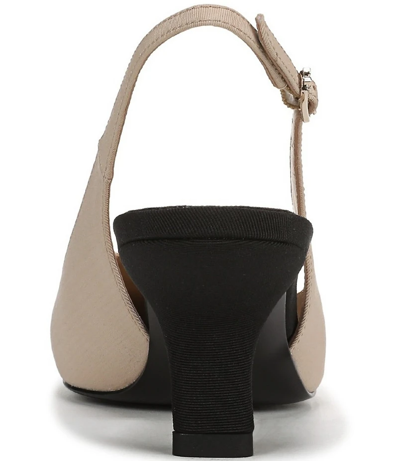 Sam Edelman Bianka Color Block Fabric Pointed Toe Slingback Pumps