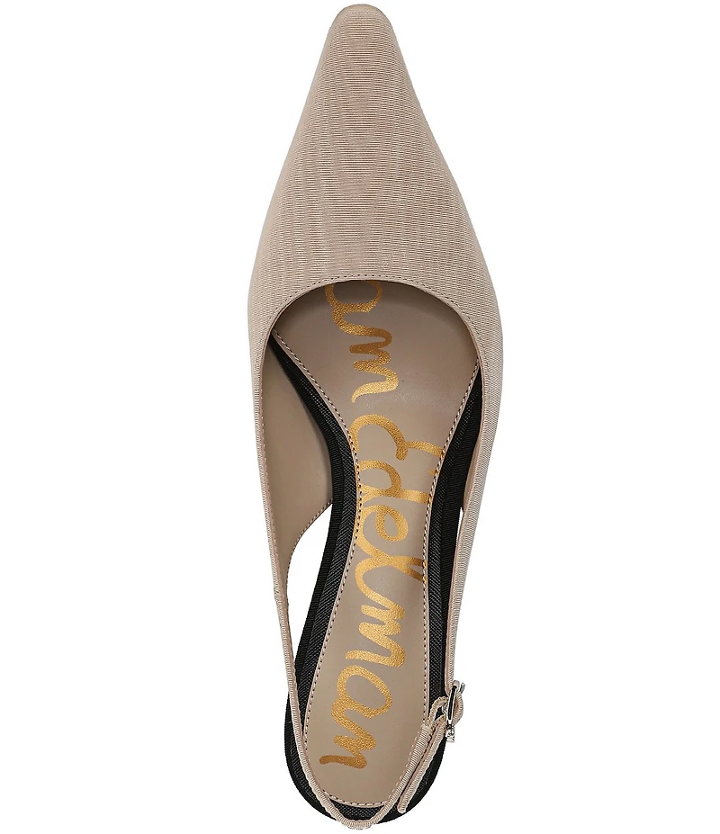 Sam Edelman Bianka Color Block Fabric Pointed Toe Slingback Pumps