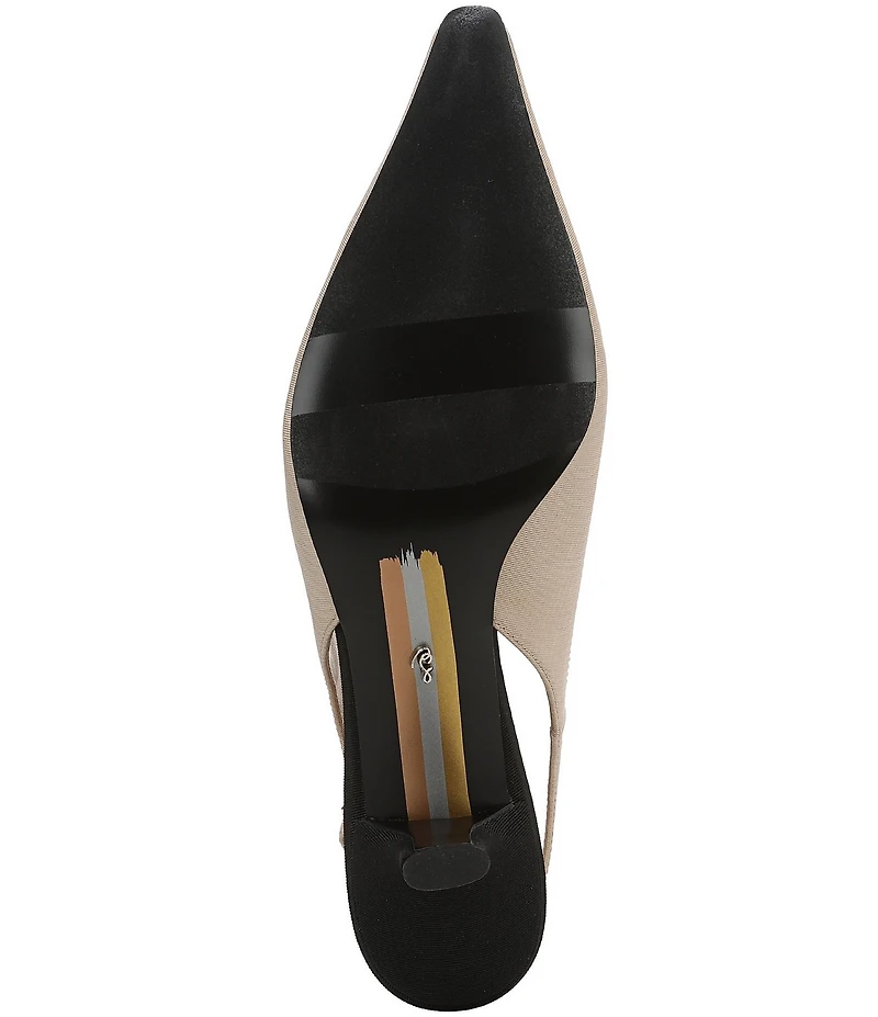 Sam Edelman Bianka Color Block Fabric Pointed Toe Slingback Pumps