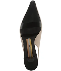 Sam Edelman Bianka Color Block Fabric Pointed Toe Slingback Pumps