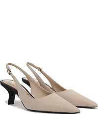 Sam Edelman Bianka Color Block Fabric Pointed Toe Slingback Pumps