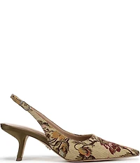 Sam Edelman Bianka Floral Fabric Pointed Toe Slingback Pumps