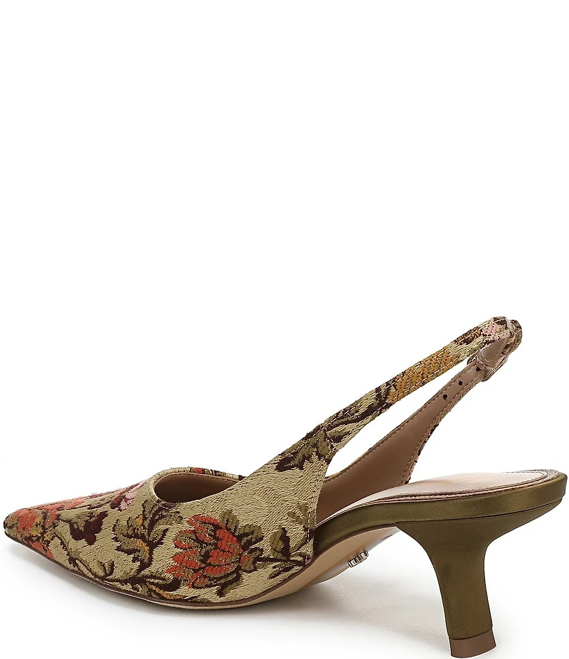 Sam Edelman Bianka Floral Fabric Pointed Toe Slingback Pumps