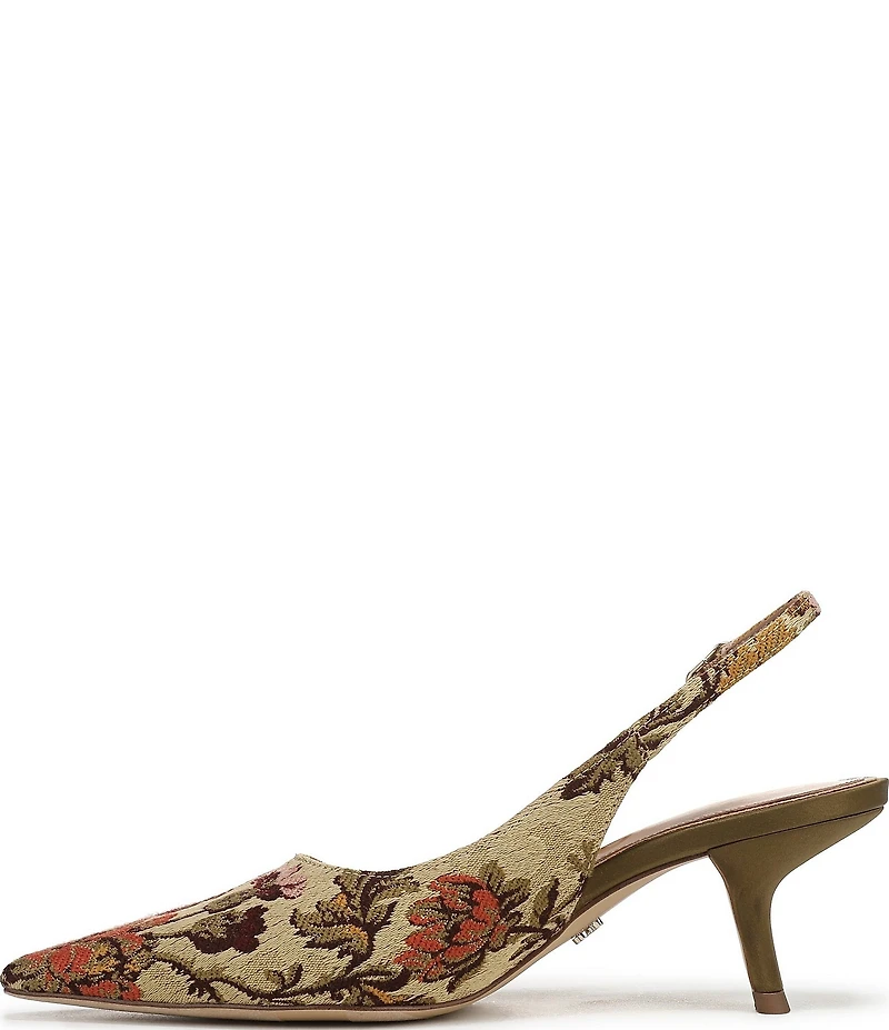 Sam Edelman Bianka Floral Fabric Pointed Toe Slingback Pumps