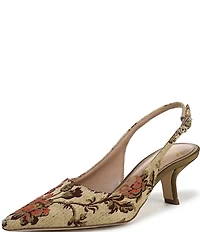 Sam Edelman Bianka Floral Fabric Pointed Toe Slingback Pumps