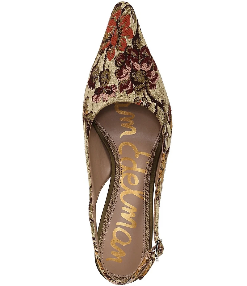 Sam Edelman Bianka Floral Fabric Pointed Toe Slingback Pumps