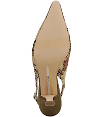 Sam Edelman Bianka Floral Fabric Pointed Toe Slingback Pumps