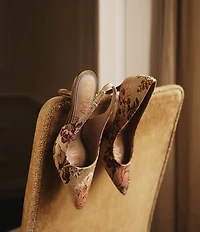 Sam Edelman Bianka Floral Fabric Pointed Toe Slingback Pumps