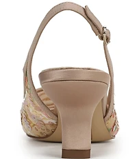 Sam Edelman Bianka Floral Print Sequined Snip Toe Slingback Pumps