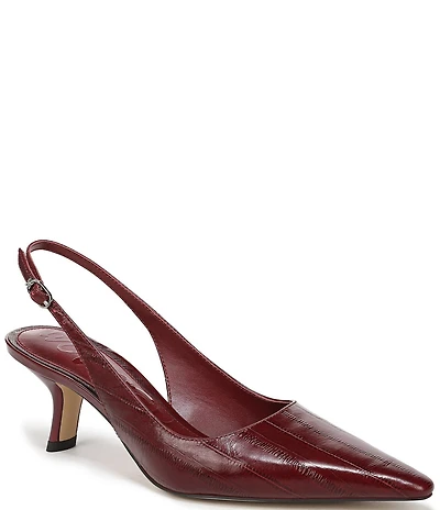 Sam Edelman Bianka Glossy Leather Pointed Toe Slingback Pumps