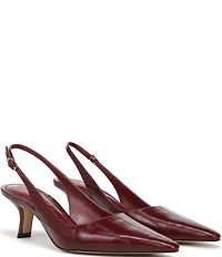 Sam Edelman Bianka Glossy Leather Pointed Toe Slingback Pumps
