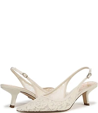 Sam Edelman Bianka Lace Detail Pointed Toe Slingback Pumps