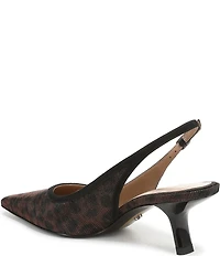 Sam Edelman Bianka Leopard Glitz Fabric Pointed Toe Slingback Pumps