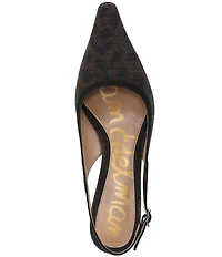 Sam Edelman Bianka Leopard Glitz Fabric Pointed Toe Slingback Pumps