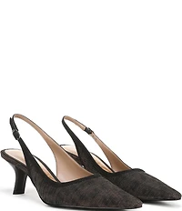 Sam Edelman Bianka Leopard Glitz Fabric Pointed Toe Slingback Pumps