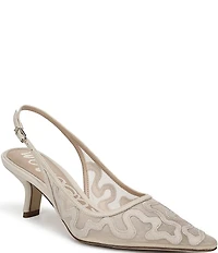 Sam Edelman Bianka Mesh Detail Pointed Toe Slingback Pumps