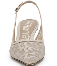 Sam Edelman Bianka Mesh Detail Pointed Toe Slingback Pumps