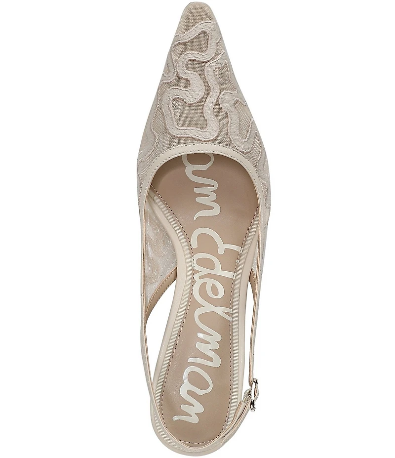 Sam Edelman Bianka Mesh Detail Pointed Toe Slingback Pumps