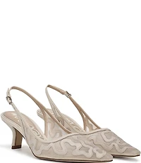 Sam Edelman Bianka Mesh Detail Pointed Toe Slingback Pumps
