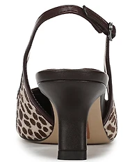 Sam Edelman Bianka Cheetah Print Calf Hair Pointed Toe Slingback Pumps
