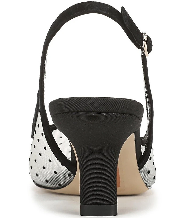 Sam Edelman Bianka Mini Polka Dot Mesh Slingback Pumps
