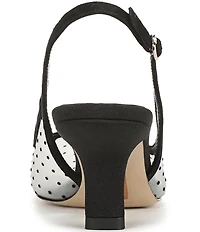 Sam Edelman Bianka Mini Polka Dot Mesh Slingback Pumps