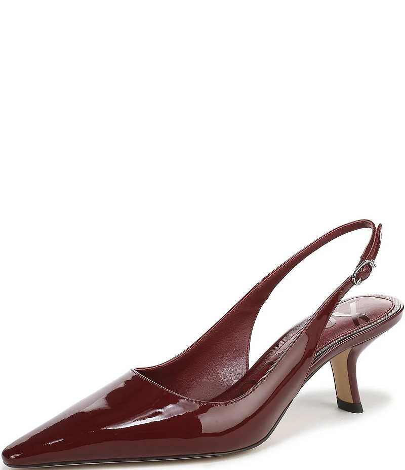 Sam Edelman Bianka Patent Leather Pointed Toe Slingback Pumps