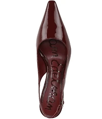 Sam Edelman Bianka Patent Leather Pointed Toe Slingback Pumps