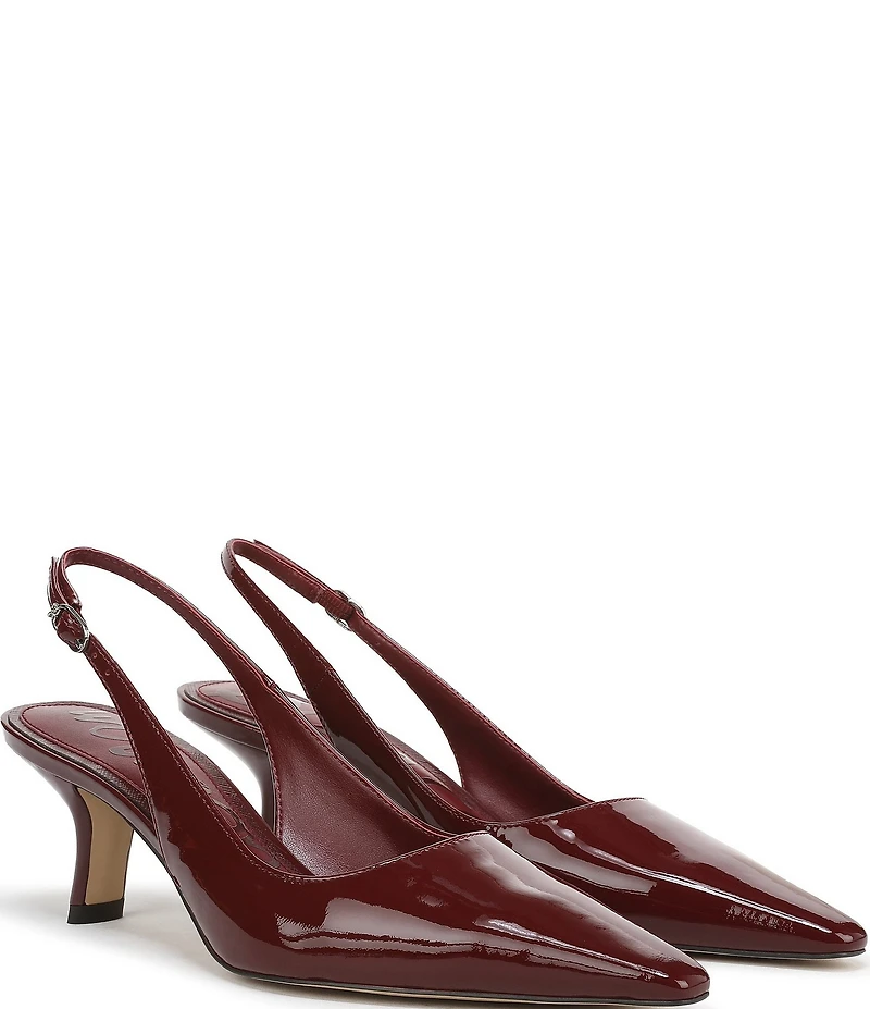 Sam Edelman Bianka Patent Leather Pointed Toe Slingback Pumps