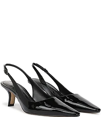 Sam Edelman Bianka Patent Leather Pointed Toe Slingback Pumps