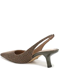 Sam Edelman Bianka Plaid Fabric Pointed Toe Slingback Pumps