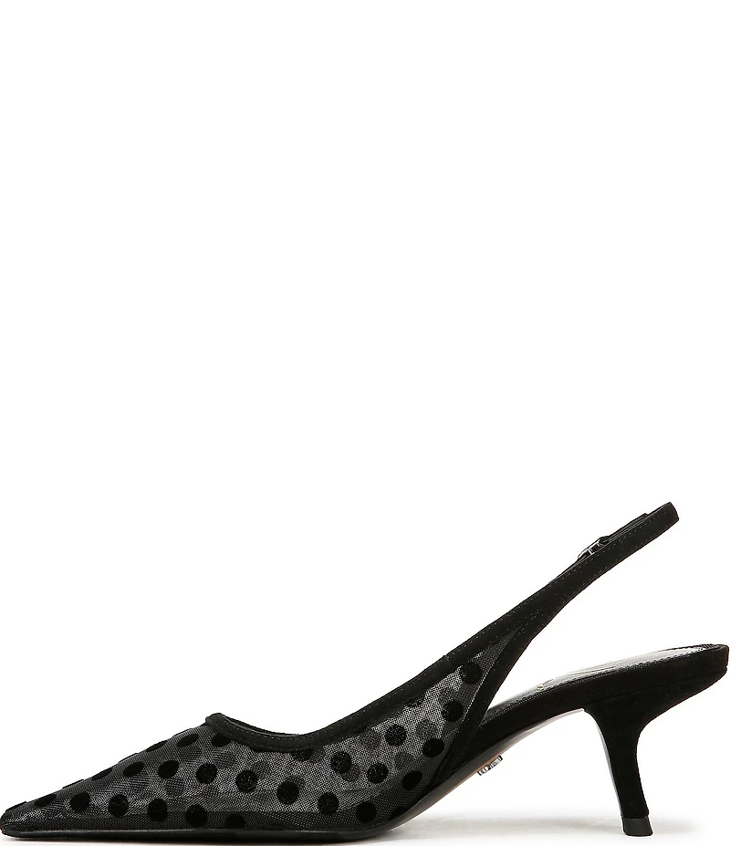 Sam Edelman Bianka Polka Dot Mesh Slingback Pumps