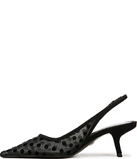 Sam Edelman Bianka Polka Dot Mesh Slingback Pumps