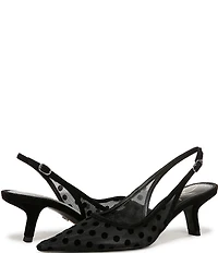 Sam Edelman Bianka Polka Dot Mesh Slingback Pumps