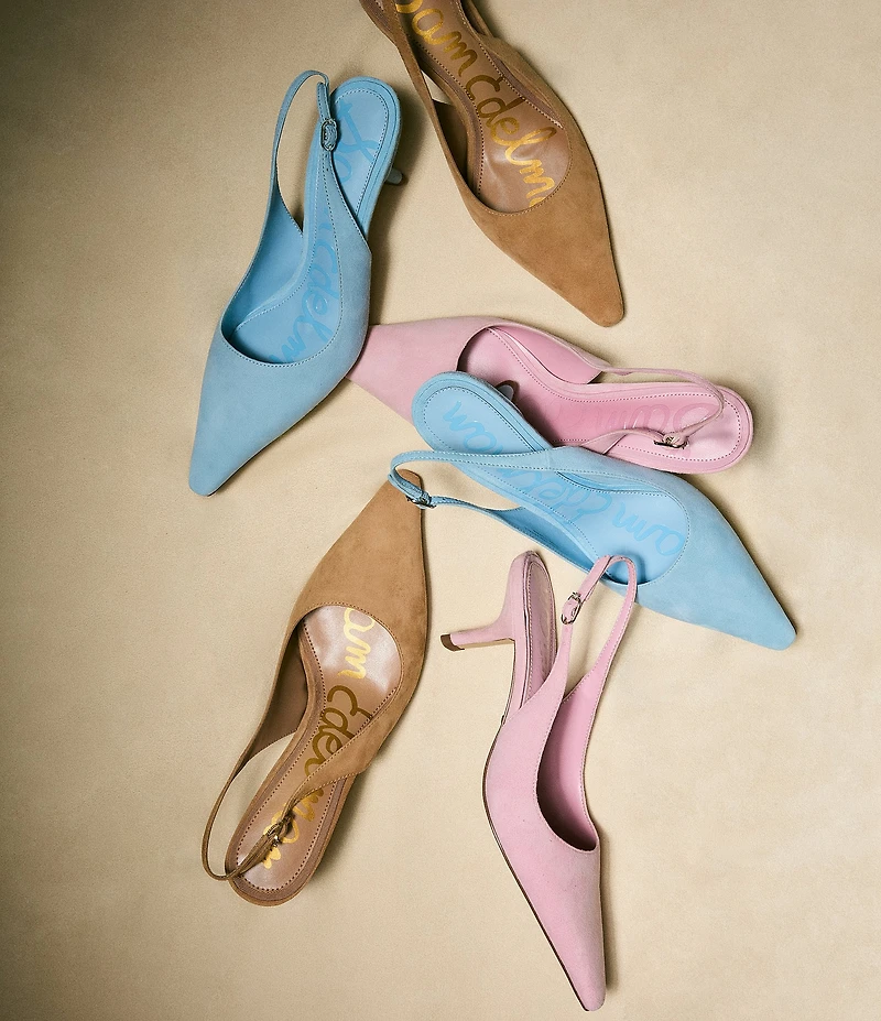 Sam Edelman Bianka Suede Pointed Toe Slingback Pumps