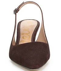 Sam Edelman Bianka Suede Pointed Toe Slingback Pumps