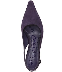 Sam Edelman Bianka Suede Pointed Toe Slingback Pumps