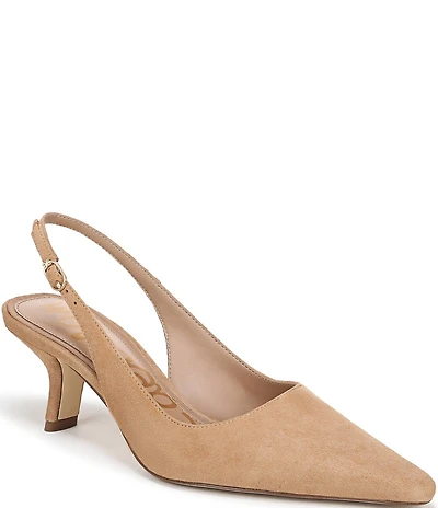 Sam Edelman Bianka Suede Pointed Toe Slingback Pumps