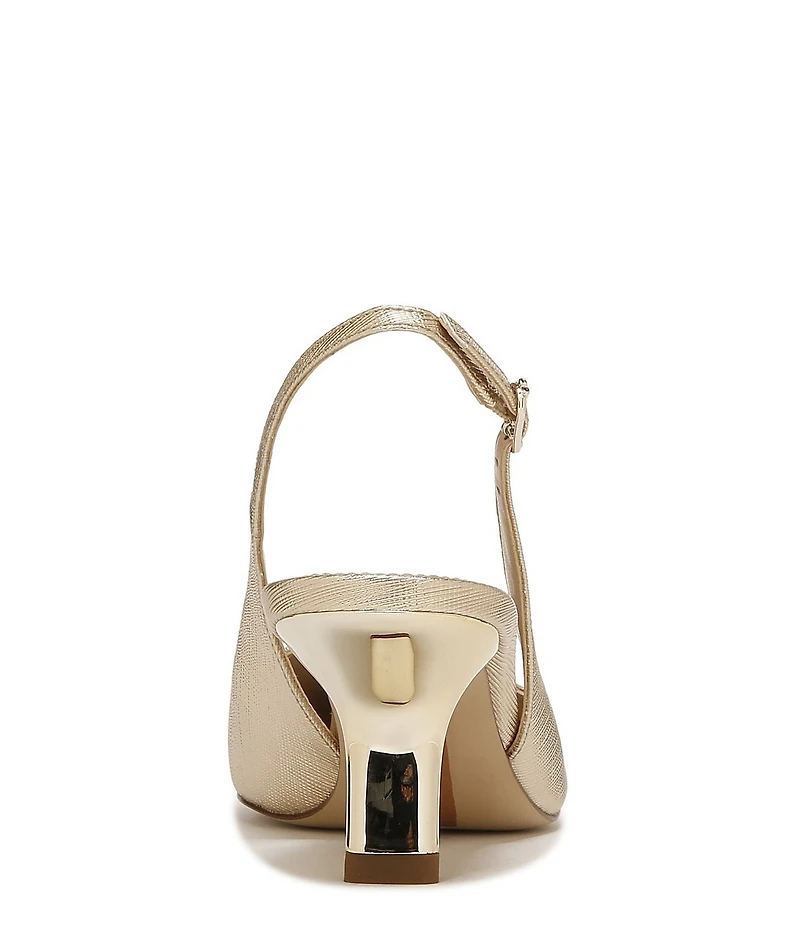 Sam Edelman Bianka Embossed Metallic Pointed Toe Slingback Pumps