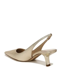 Sam Edelman Bianka Embossed Metallic Pointed Toe Slingback Pumps