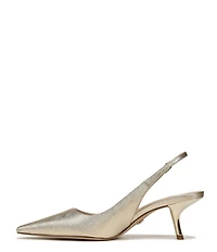 Sam Edelman Bianka Embossed Metallic Pointed Toe Slingback Pumps