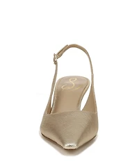 Sam Edelman Bianka Embossed Metallic Pointed Toe Slingback Pumps